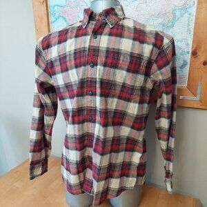 Men's Original Weatherproof Vintage Long Sleeved Plaid Cotton Shirt Size Large